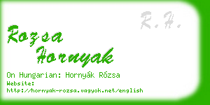rozsa hornyak business card